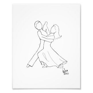 Waltz Dance Fine Art Drawing Photo Print