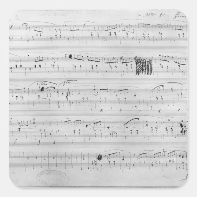 Waltz in F minor Square Sticker (Front)