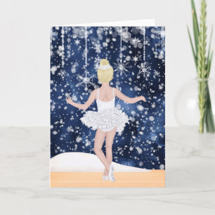 Waltz of Snowflakes Nutcracker Ballet Birthday Holiday Card