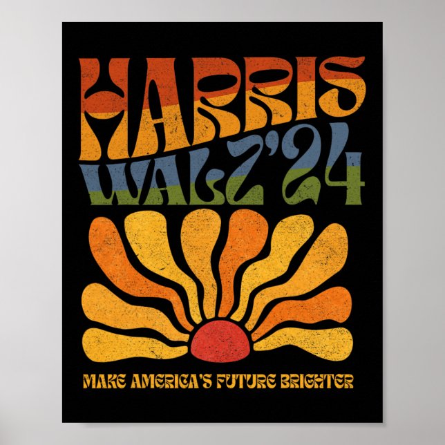 Waltz W 2024 Make America's Future Brighter Boho  Poster (Front)
