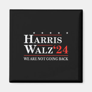Waltz We Are Not Going Back Kamala Harris 2024 2  Magnet
