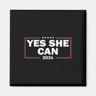 Waltz Yes She Can 2024 Election Vote Kamala Harris Magnet