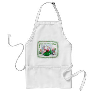 Waltzing Santa & Mrs. Claus Apron