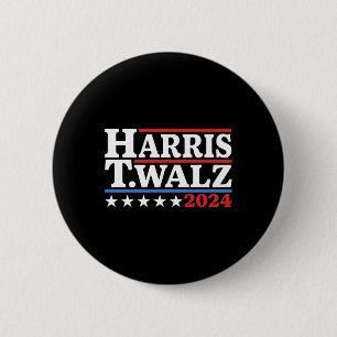 Walz 2024 Election Kamala Harris Tim Waltz 2024 21 6 Cm Round Badge