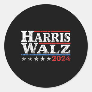 Walz 2024 Election Kamala Harris Tim Waltz 2024 23 Classic Round Sticker