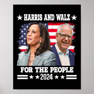 Walz 2024 Election Kamala Harris Tim Waltz  Poster