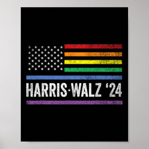 Walz 2024 Election Kamala Tim Waltz American Lgbt Poster
