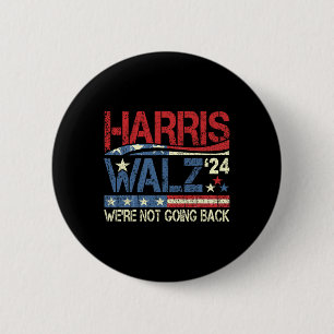Walz 2024 Kamala Harris 2024 Tim Walz 2024 Usa Fla 6 Cm Round Badge
