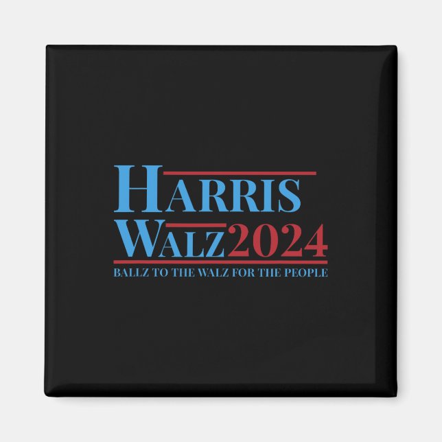 Walz 2024 Kamala Harris Tim Walz Campaign Funny Te Magnet (Front)