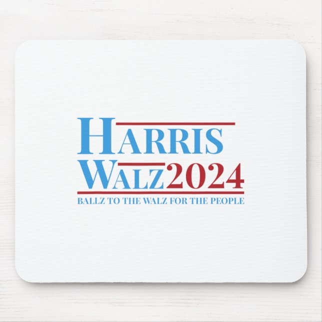 Walz 2024 Kamala Harris Tim Walz Campaign Funny Te Mouse Pad (Front)