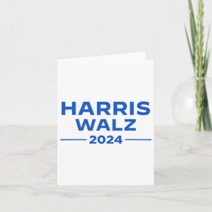 Walz 2024 President American Flag Kamala Harris Card