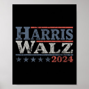 Walz 24 Election Kamala Harris Tim Waltz 24 3 Poster