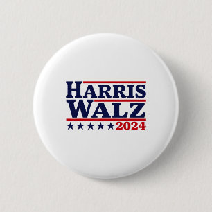 Walz 24 Election Kamala Harris Tim Waltz 24 4 6 Cm Round Badge