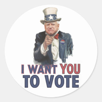 Walz - I want you to VOTE Classic Round Sticker