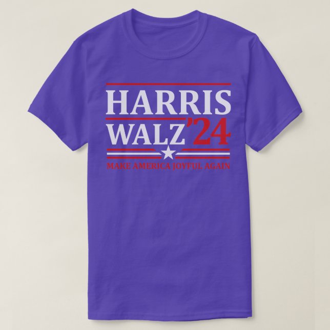 Walz Joyful Again 2024 Campaign Souvenir TShirt (Design Front)