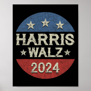 WAlzheimer 2024 Election Kamala Harris Tim W 2024  Poster