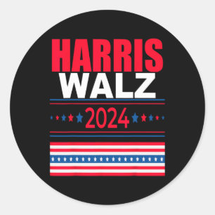 WAlzheimer 2024 Kamala And Tim President Campaign  Classic Round Sticker