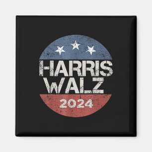 WAlzheimer 2024 Vintage Button Kamala Harris Tim W Magnet