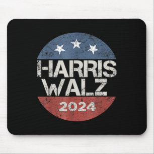 WAlzheimer 2024 Vintage Button Kamala Harris Tim W Mouse Pad