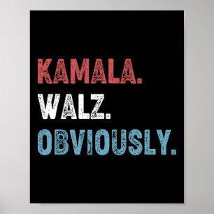 WAlzheimer Obviously 2024 Harris Waltz 2024 Electi Poster