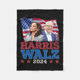 WAlzheimer President Election 2024 Kamala Harris T Fleece Blanket