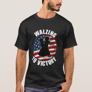 Walzing To Victory Harris Walz 2024 Cats Kamala Pr T-Shirt
