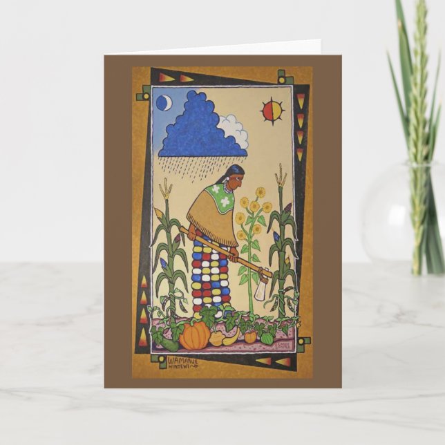 "Wamanje Hintewi" (Our Crops) Notecard (Front)