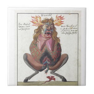 Wamidal demon ceramic tile