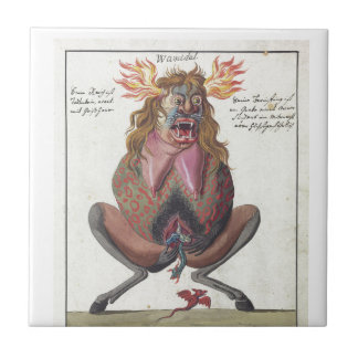 Wamidal demon ceramic tile