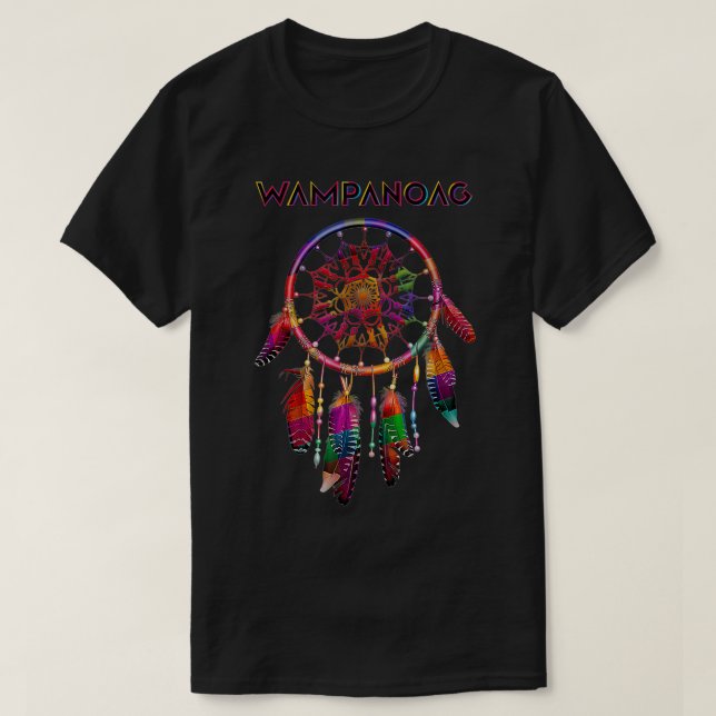 Wampanoag Native American Indian Colourful Dreamca T-Shirt (Design Front)