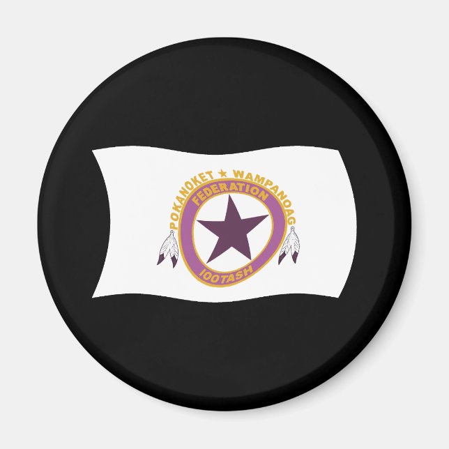 Wampanoag Tribe Flag Magnet (Front)