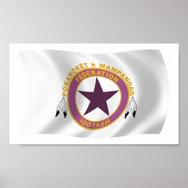 Wampanoag Tribe Flag Poster Print (Front)