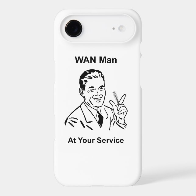 WAN Man At Your Service Retro Tech Case-Mate iPhone Case (Back)