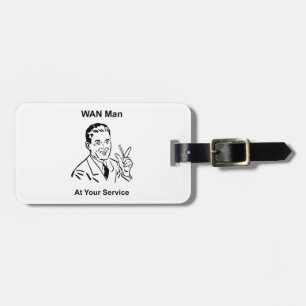 WAN Man At Your Service Retro Tech Luggage Tag