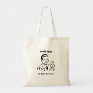 WAN Man At Your Service Retro Tech Tote Bag