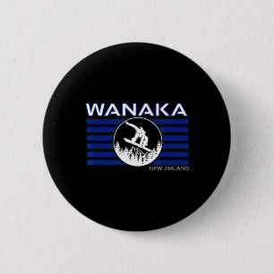 Wanaka New Zealand Snowboarding New Zealander Snow 6 Cm Round Badge