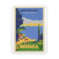 Wanaka, New Zealand Vintage Travel Poster