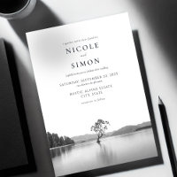 Wanaka Tree Watercolor Landscape Wedding