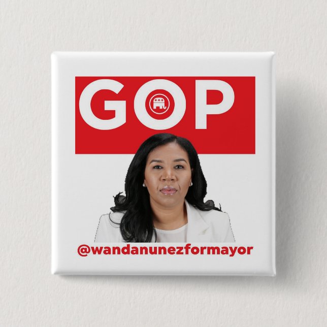 Wanda Nunez for Mayor 15 Cm Square Badge (Front)