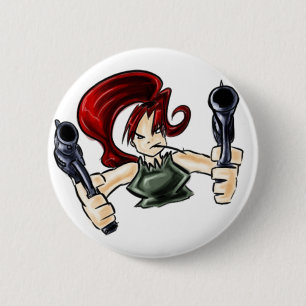 Wanda the Shooter 6 Cm Round Badge