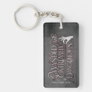 Wanded And Extremely Dangerous Graphic - White Key Ring
