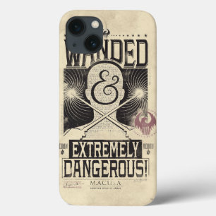 Wanded & Extremely Dangerous Wanted Poster - Black iPhone 13 Case