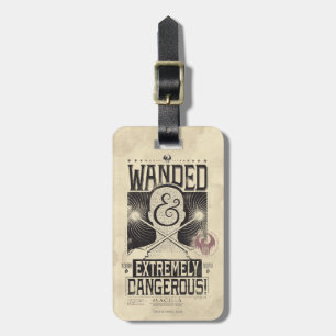 Wanded & Extremely Dangerous Wanted Poster - Black Luggage Tag