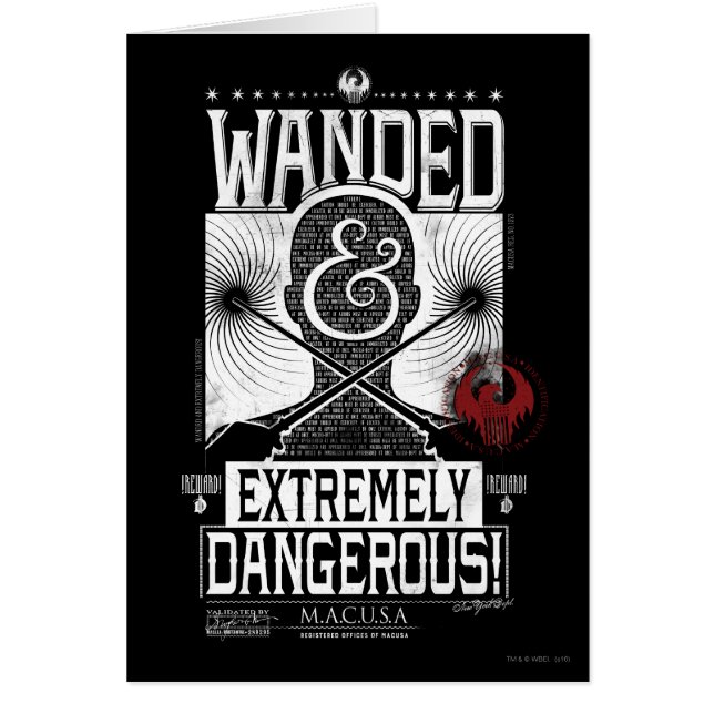 Wanded & Extremely Dangerous Wanted Poster - White (Front)