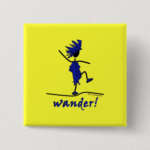 Wander! 15 Cm Square Badge