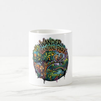Wander Central Park Whimsical Squirrel And Bird Ar Coffee Mug