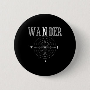 Wander Comp Hiking Camping Adventure 6 Cm Round Badge