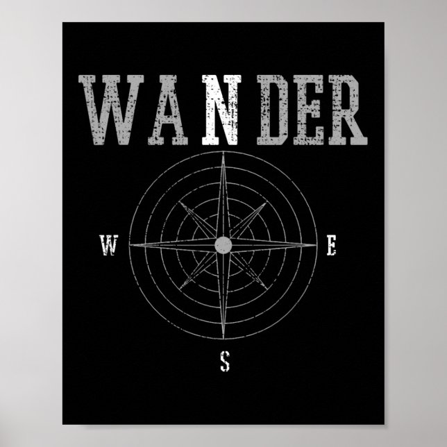 Wander Comp Hiking Camping Adventure  Poster (Front)