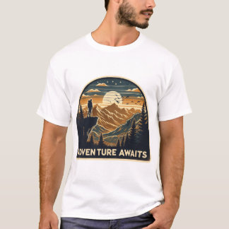 Wander More | Adventure Awaits Graphic Tee" T-Shirt