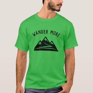 Wander More mountain peak design t shirt for men
